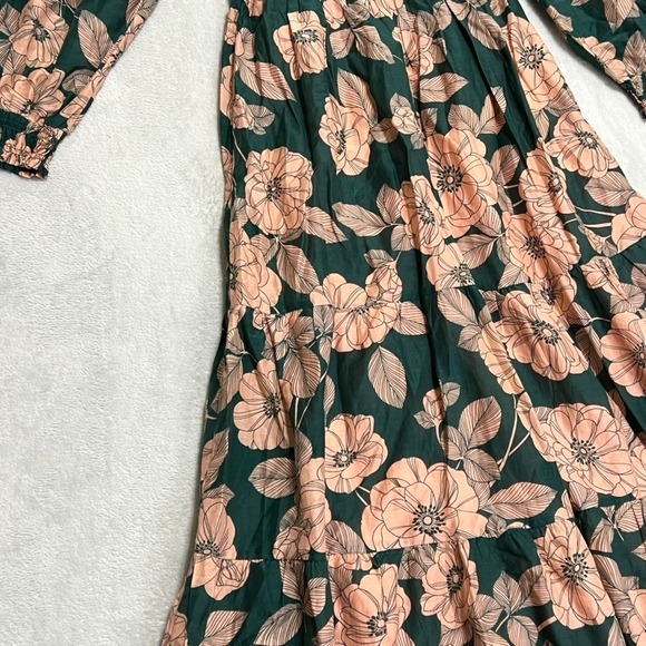 Vineyard Vines Dress Women's XS Warren Floral Long Sleeve Smocked Midi NWT - Picture 3 of 15